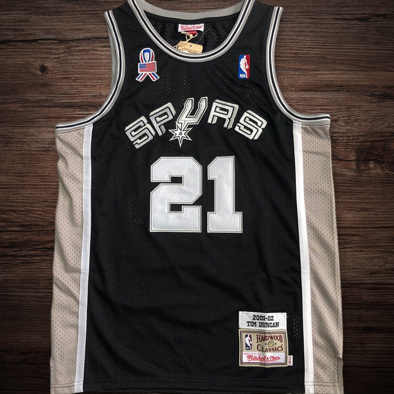 Men’s San Antonio Spurs 2001-02 #21 Duncan Jersey