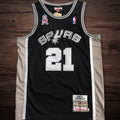 Men’s San Antonio Spurs 2001-02 #21 Duncan Jersey