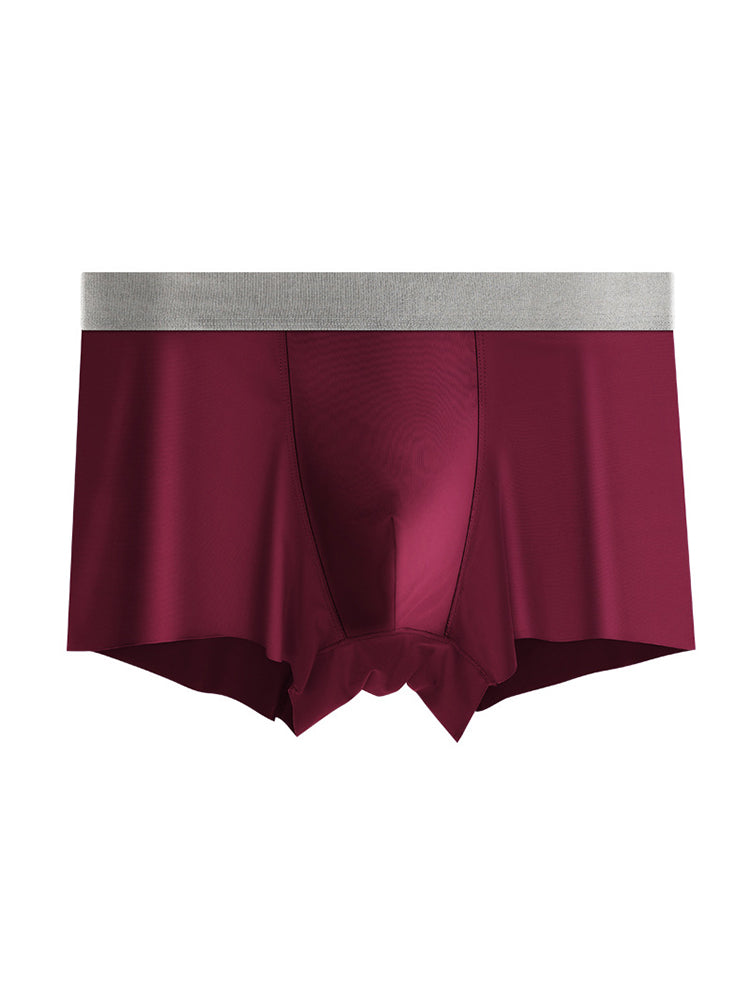 3 Pack Men's Solid Color Lightweight Comfortable Breathable Seamless Trunks