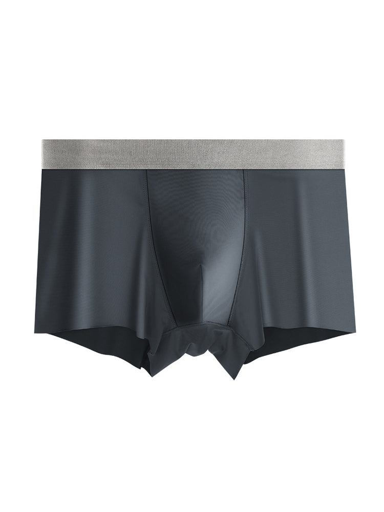 3 Pack Men's Solid Color Lightweight Comfortable Breathable Seamless Trunks