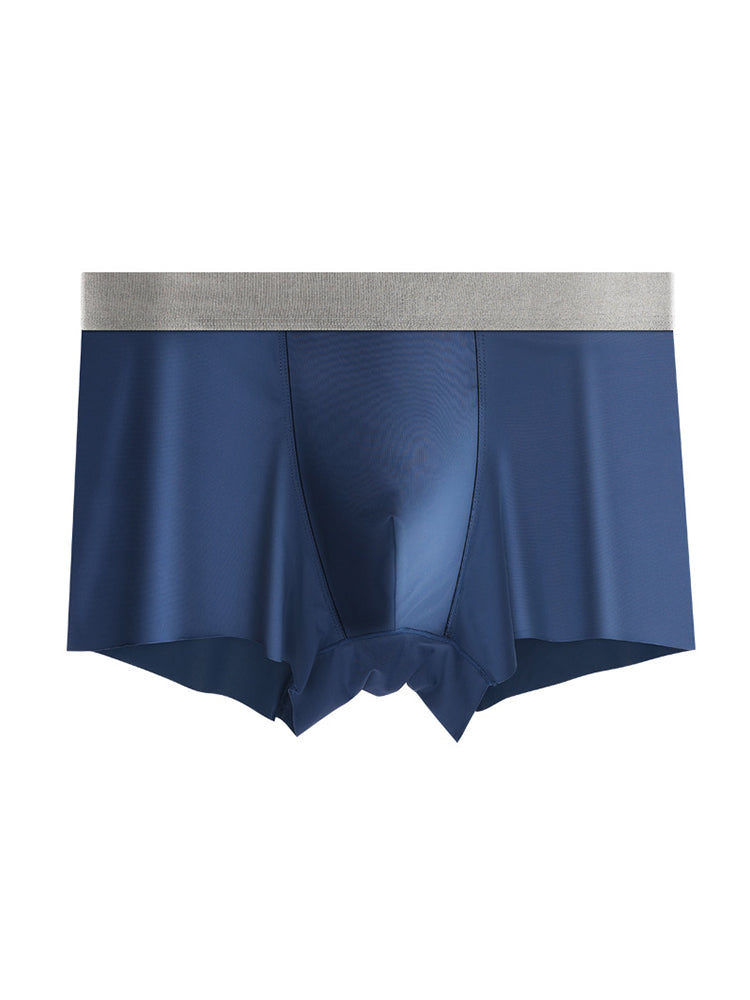 3 Pack Men's Solid Color Lightweight Comfortable Breathable Seamless Trunks