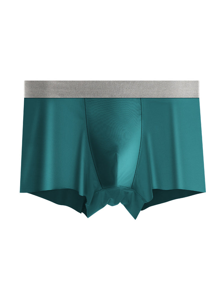 3 Pack Men's Solid Color Lightweight Comfortable Breathable Seamless Trunks