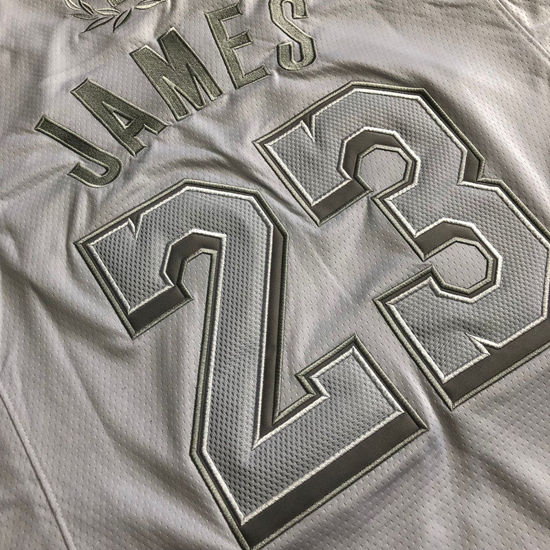 Men’s Lakers #23 James MVP White All Stitched Jersey