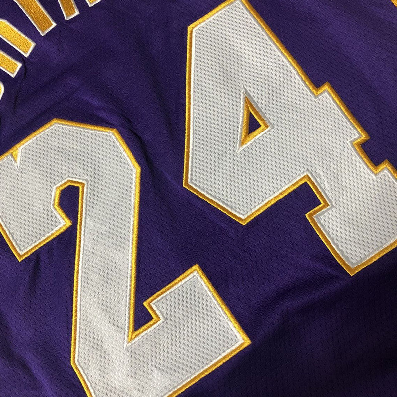 Men’s Los Angeles Lakers 60Th Anniversary #24 Kobe Bryant 2007-08 Jersey Purple