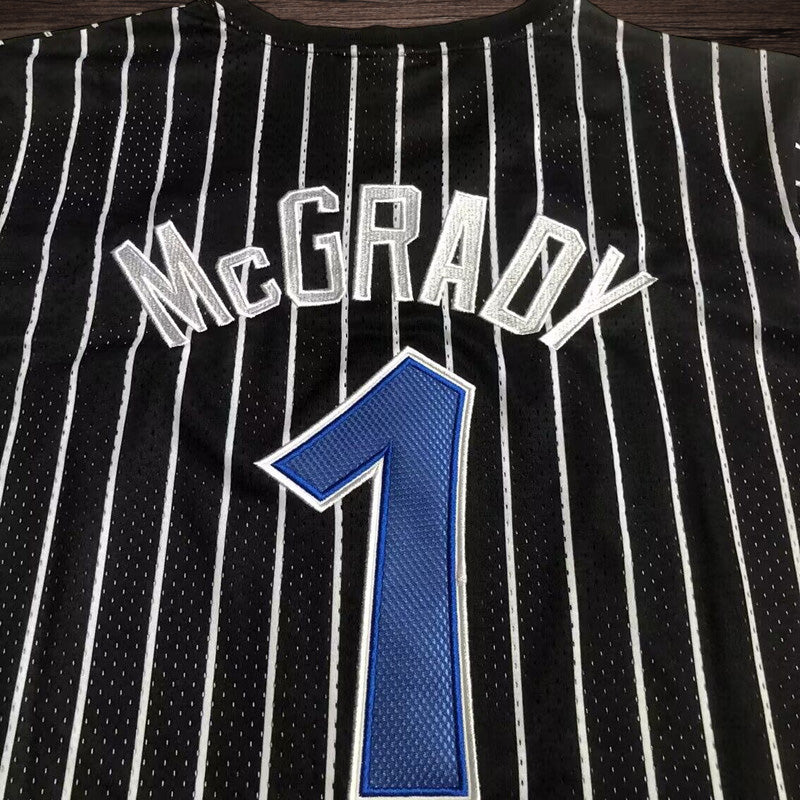 Men’s Orlando Magic #1 McGrady Black Short Sleeve Jersey