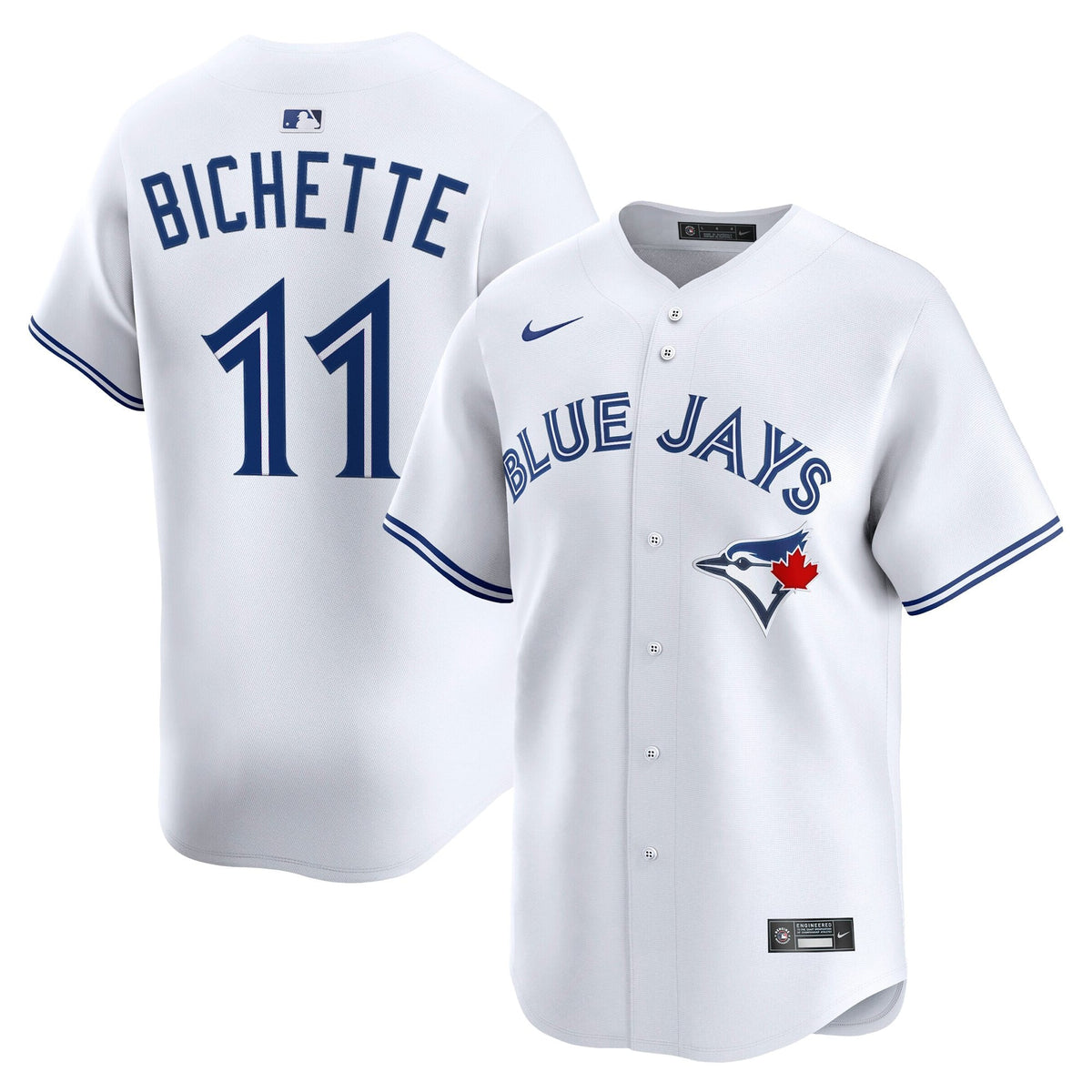 Men’s Toronto Blue Jays Bo Bichette #11 White Stitched Jersey