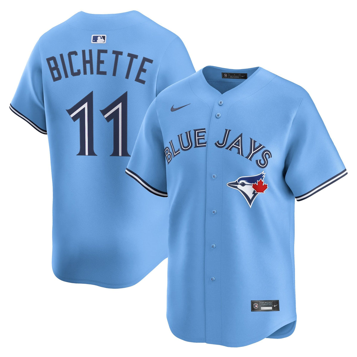 Men’s Toronto Blue Jays Bo Bichette #11 Powder Blue Baseball Stitched Jersey