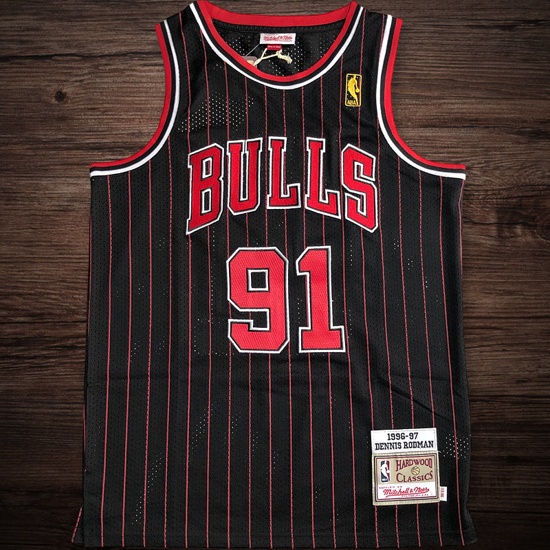 Men’s Chicago Bulls 1996-97 #91 Dennis Rodman Jersey