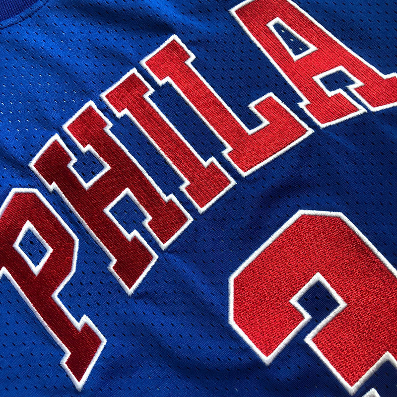 Men’s Philadelphia 76ers #3 IVERSON Blue Short Sleeve Jersey