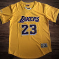 Men’s Los Angeles Lakers #23 James Yellow Short Sleeve Jersey