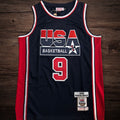 Men’s #9 Jordan USA Basketball 1992 Olympics Jersey Navy Blue