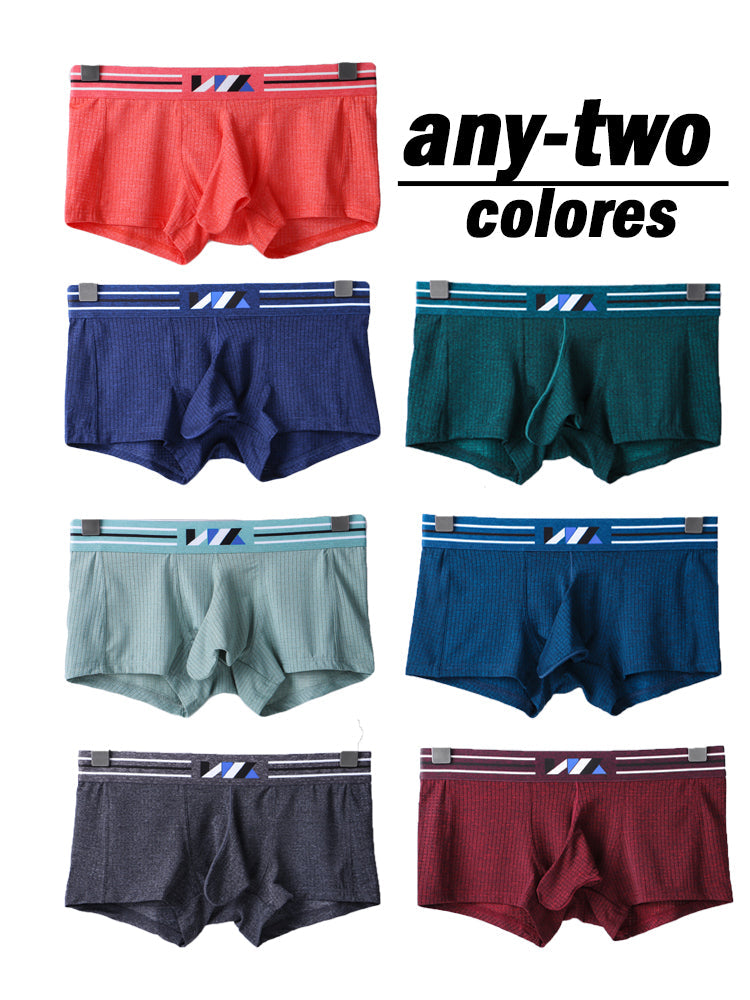 2 Pack Separated Pouch Comfy Mens Boxer Briefs