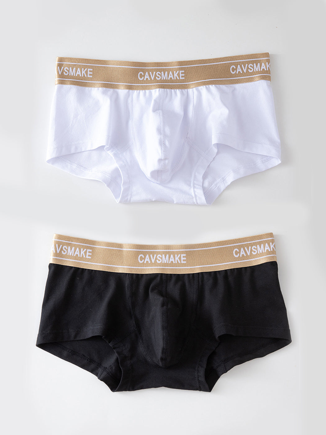 2 Pack Men's Cotton Sexy U-Convex Design Briefs & Trunks