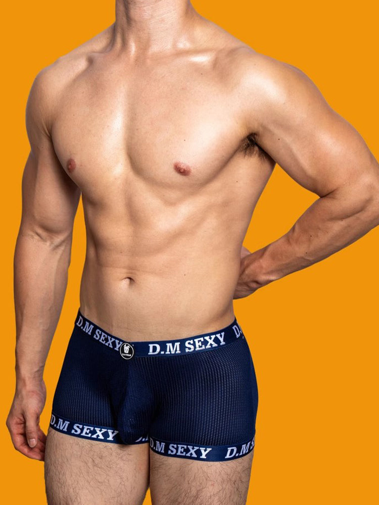 2 Pack Men's Low Waist Mesh Breathable Sports Trunks