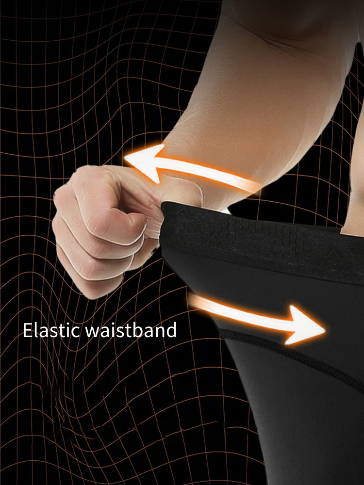 2-pack Men's Large Size High Elastic U-shaped Convex Pocket Warm Cropped Trousers