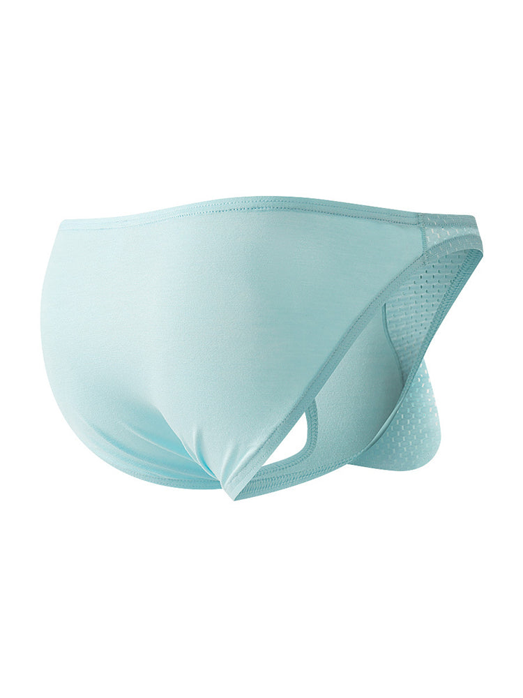 3 Pack Men's Mesh Sexy Low Waist Big Pouch Briefs