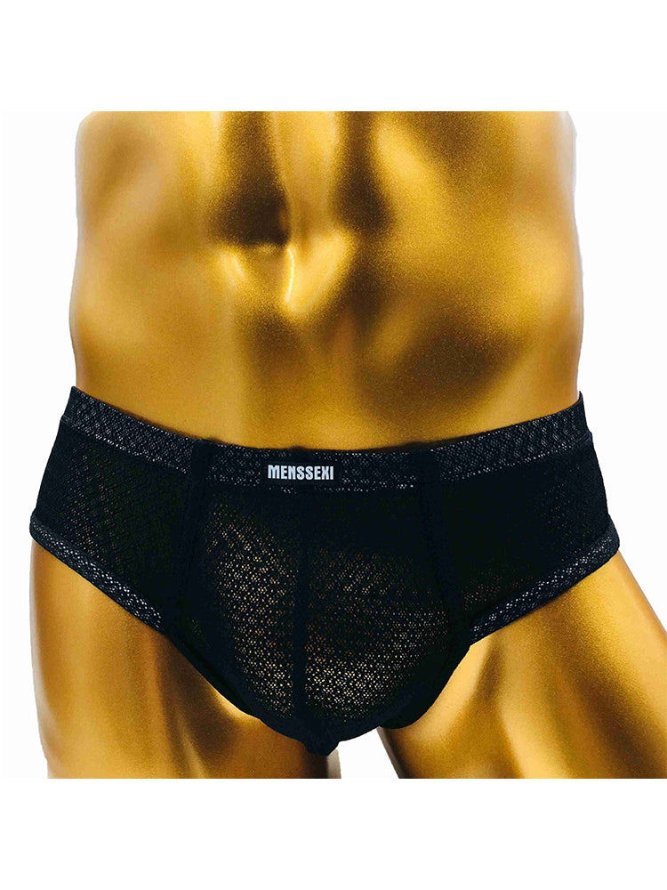 2 Pack Men's Low-Rise Lace Semi-Transparent Trunks