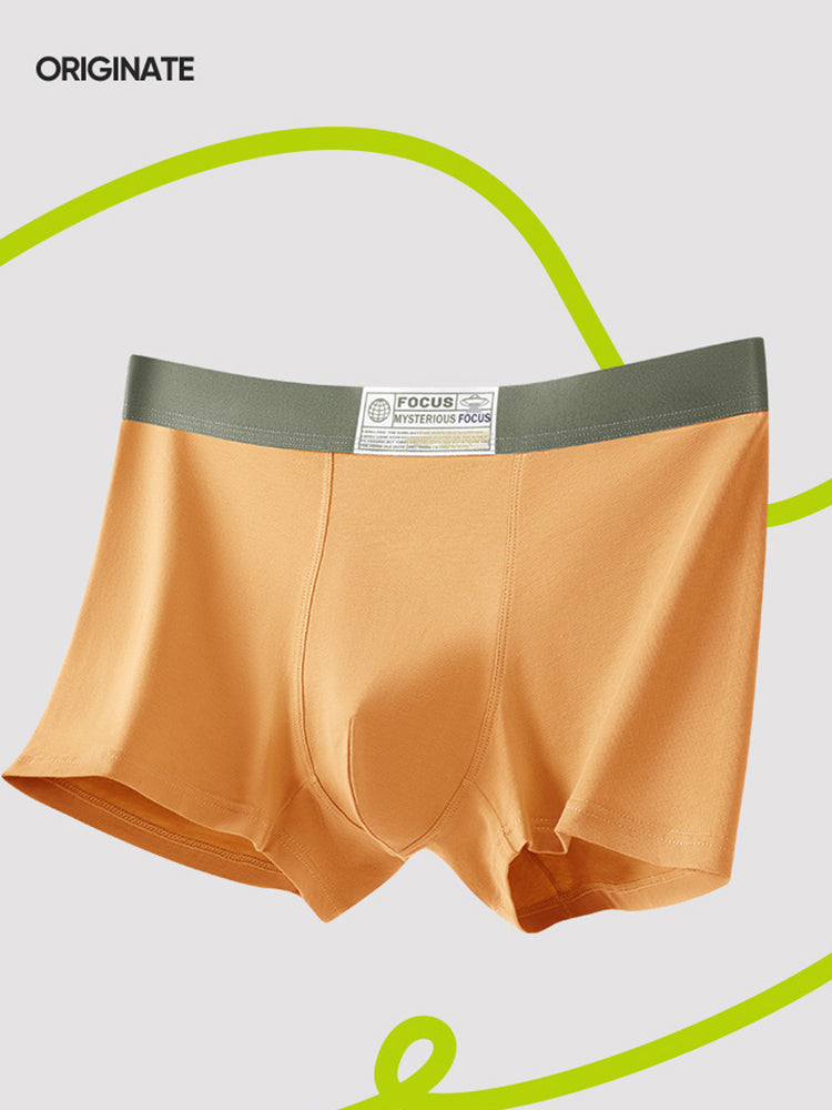 3 Pack Men's Cotton Breathable Antibacterial Quick-Dry U-Shaped Trunks