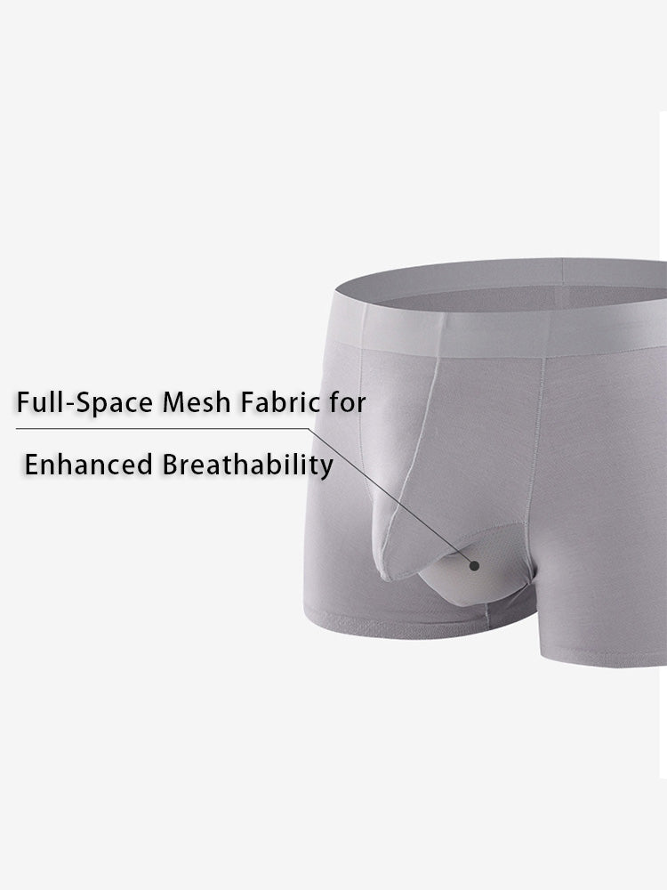 3 Pack Men's Separation Design Seamless Antibacterial Breathable Trunks