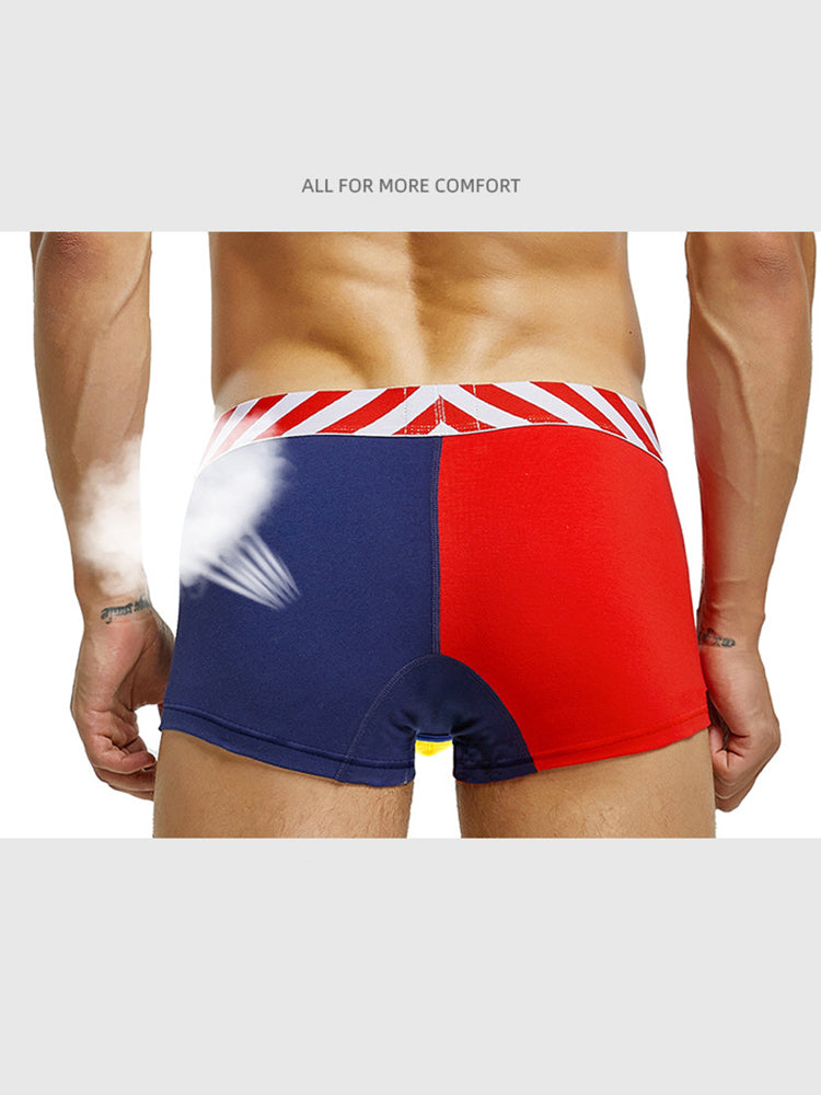 2-pack Men's Colorblock Cotton Boxer Briefs