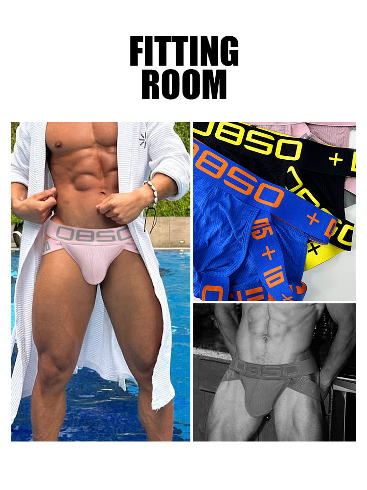 2 Pack Men's Breathable Personalized Low-Rise High-Elastic Briefs