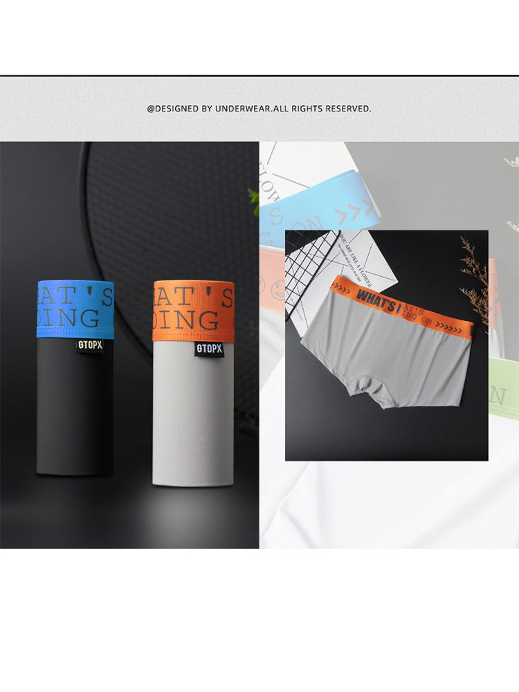 3-pack Men's Ice Silk Solid Color Breathable Briefs