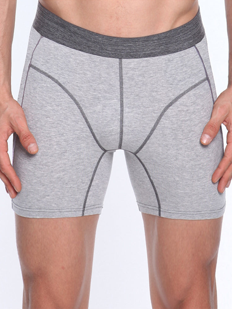 Men's Sport Anti-Chafing Cotton Boxer Briefs