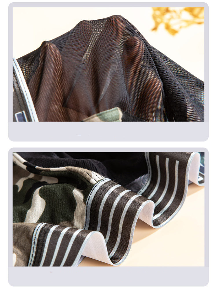 4-pack Men's Cotton Seamless Mesh Breathable Boxer Briefs