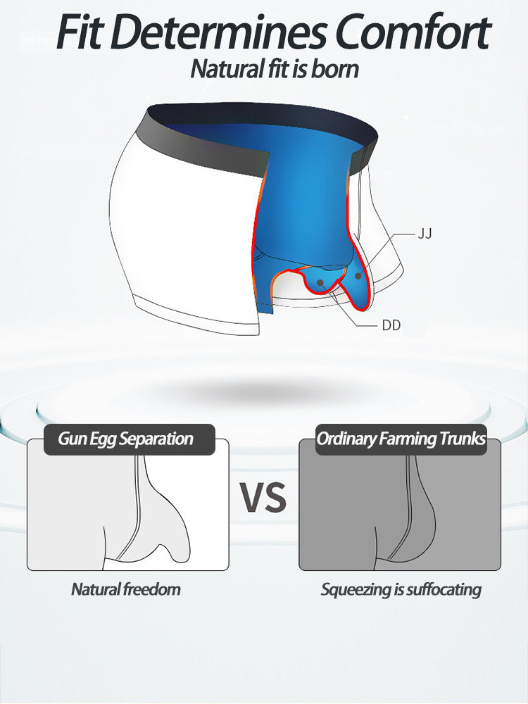 3 Pack Men's Separate Sexy Free Stretch Trunks