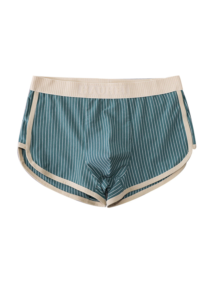 4 Pack Men's Striped Printed Personality Trendy Youth Boxer Briefs