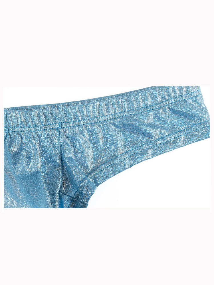 3 Pack Men's Solid Color Sparkle Briefs