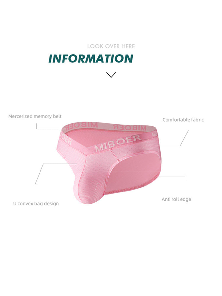 2 Pack Men's U-Pouch V-Front Low-Rise Briefs