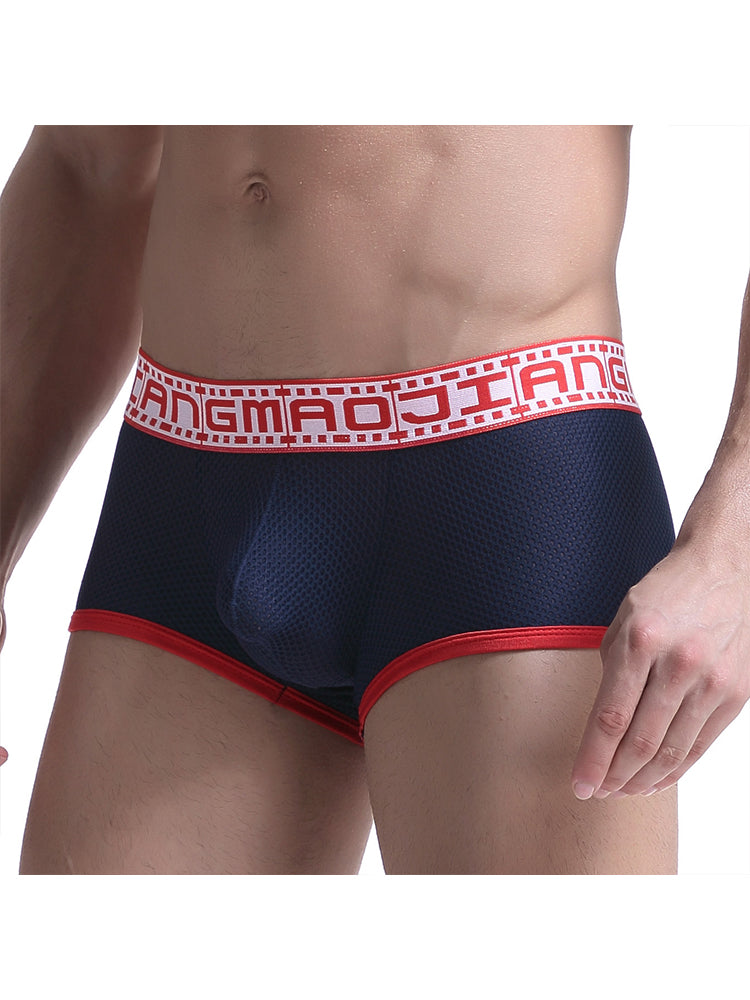 2 Pack Men's Breathable Large Pouch Mesh Fitness Trunks