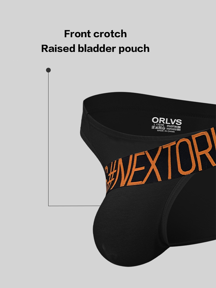 3 Pack Men's Low Rise Cotton Sexy Fashion U Convex Comfort Briefs