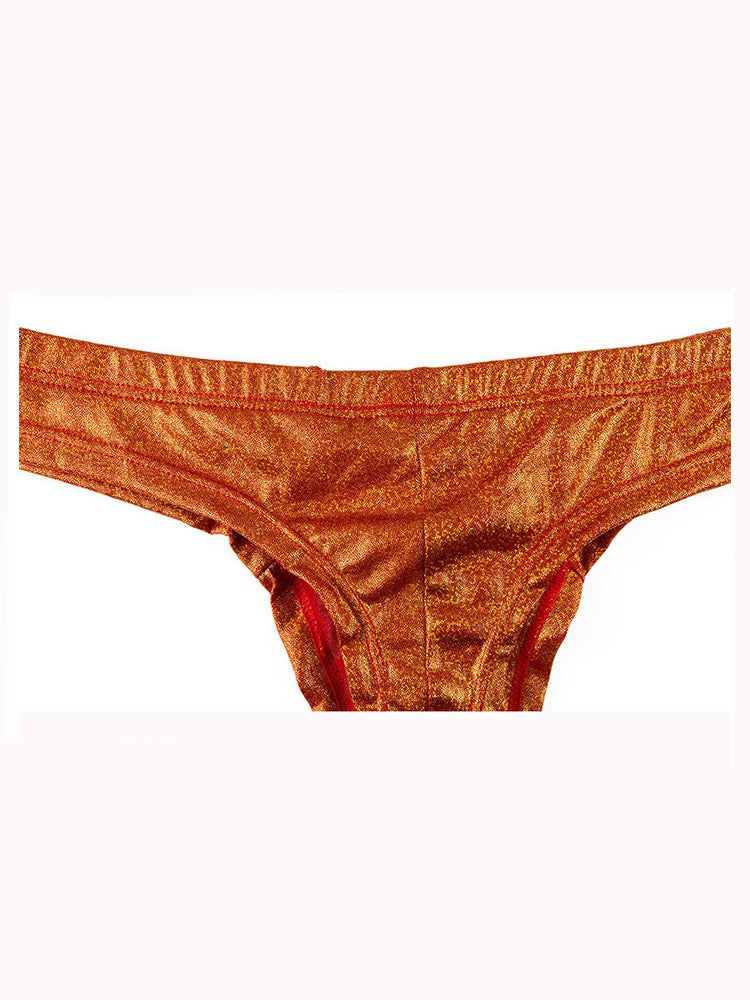 3 Pack Men's Solid Color Sparkle Briefs
