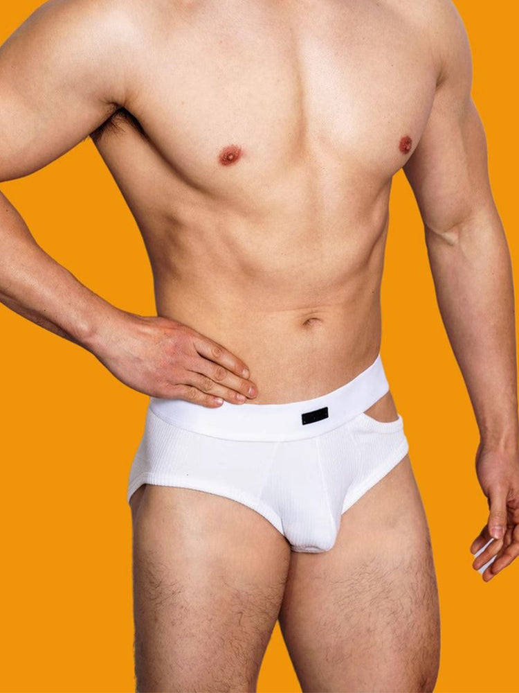 2 Pack Men's Low-Rise Sexy Side-Opening Briefs