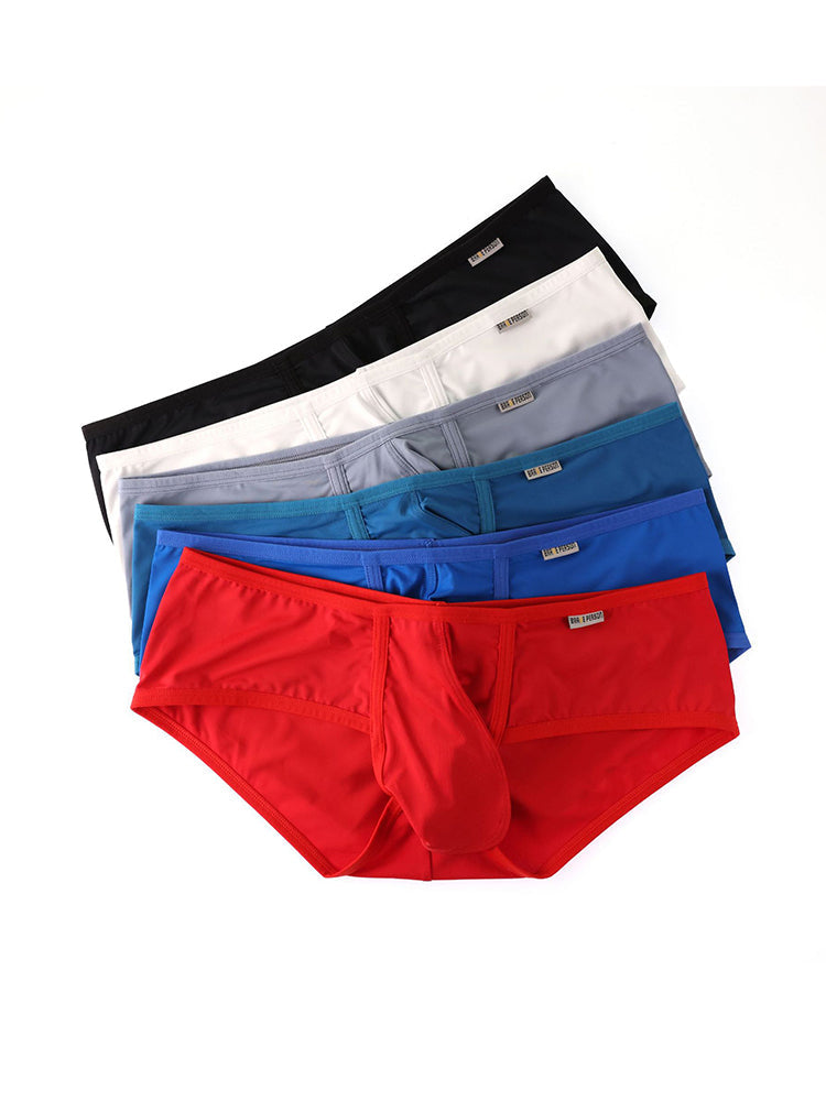 2 Pack Men's 3D Pouch Low-Rise Slim-Fit Trunks