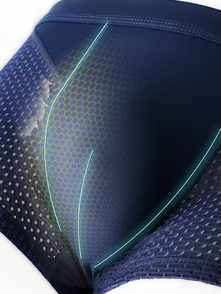 4 Pack Men's Ice Silk Cooling Mesh Trunks