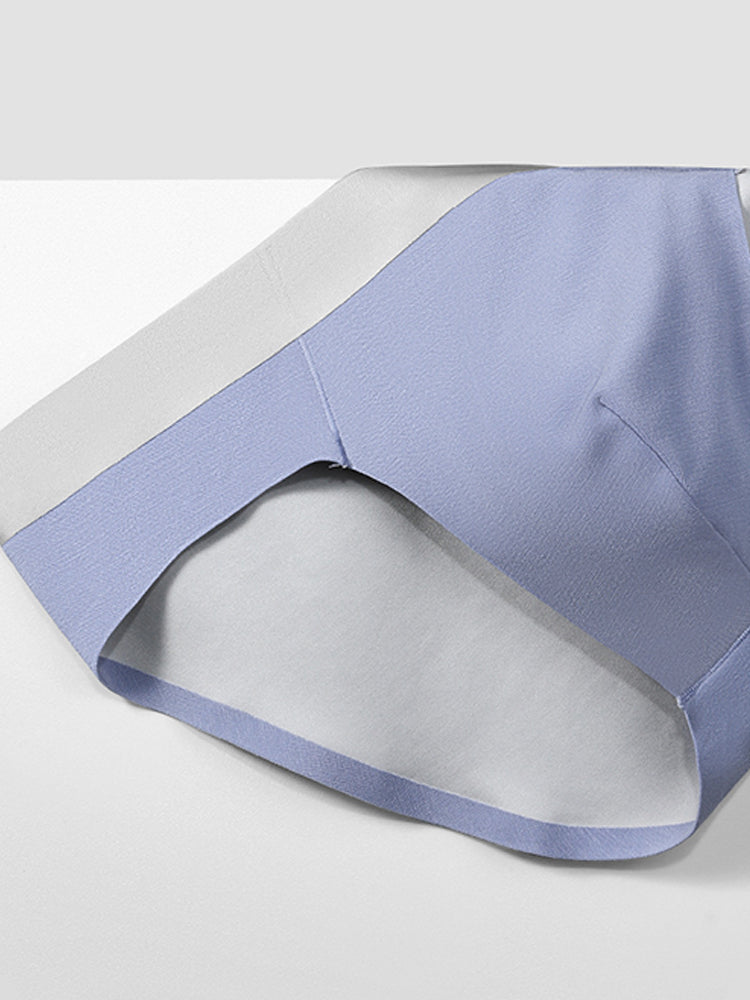 Men's Seamless Spliced Color Pouch Briefs