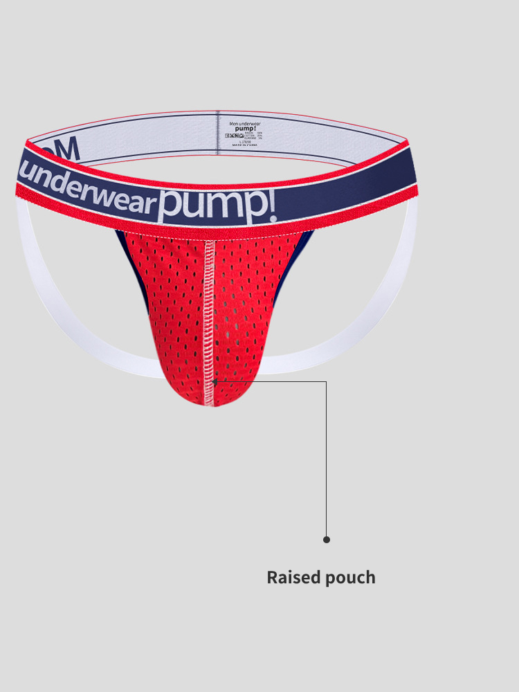 2 Pack Men's Sexy Elastic Waist Micro Mesh Cup Thong