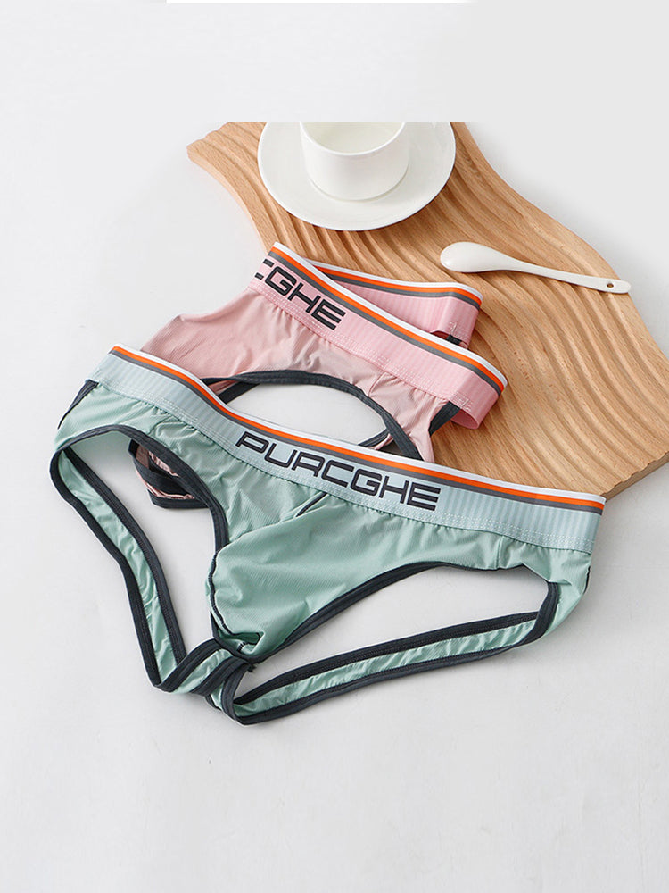 3 Pack Men's Low-Rise Ice Silk Jockstrap