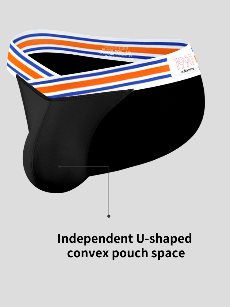 2-pack Men's Striped V-waist High-cut Briefs