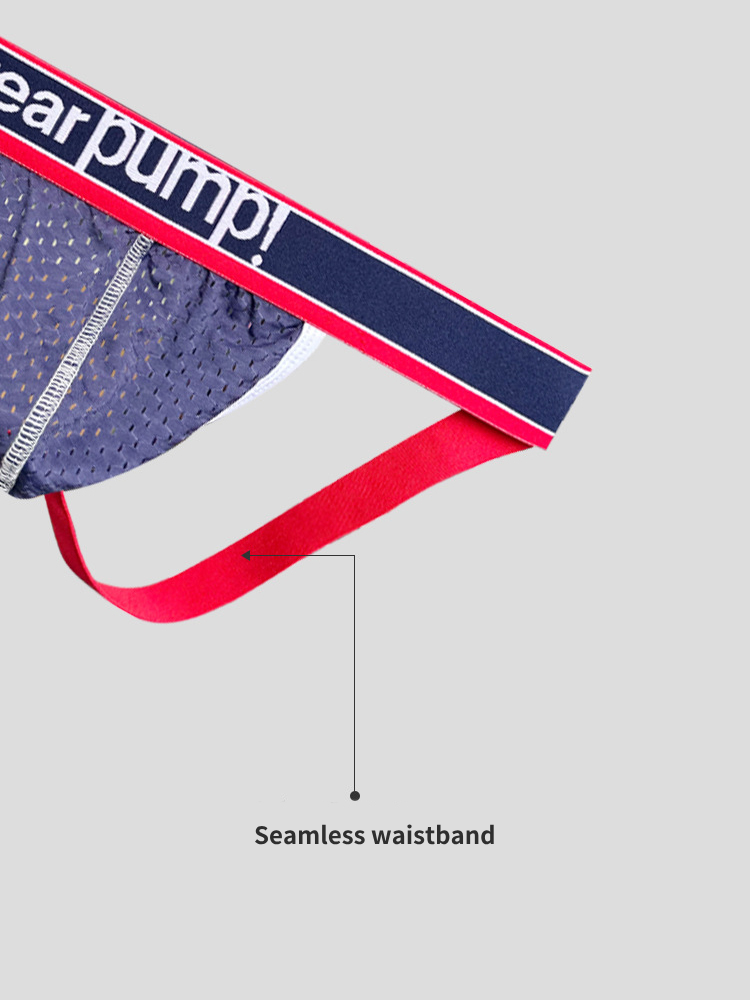 2 Pack Men's Sexy Elastic Waist Micro Mesh Cup Thong