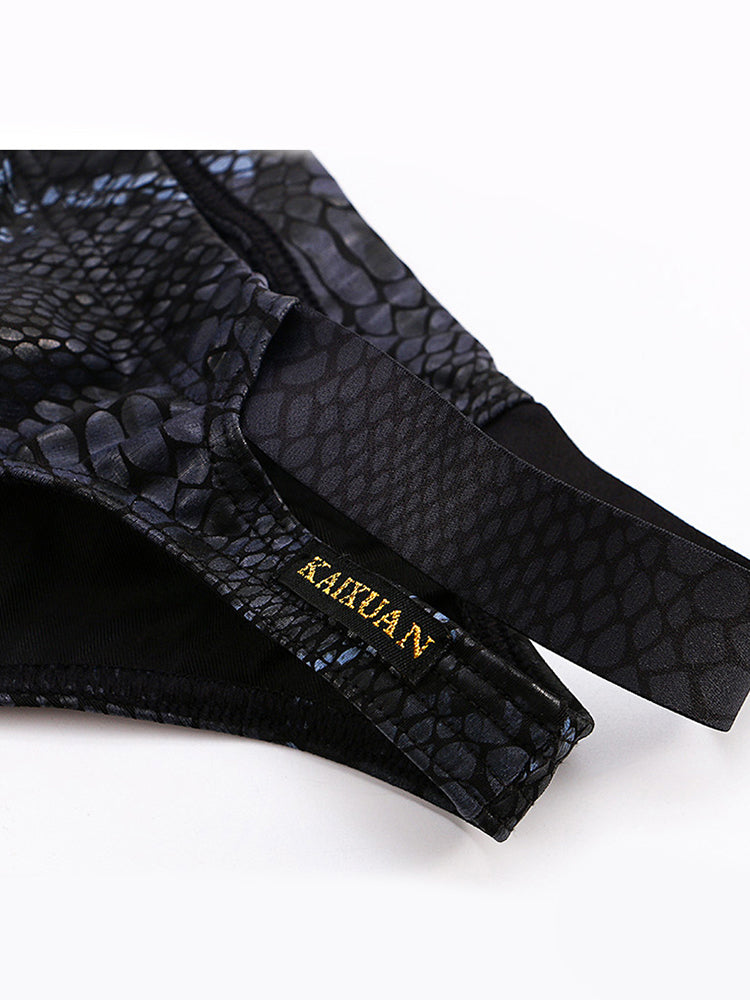 2-pack Men's Snake Print Hollow Briefs