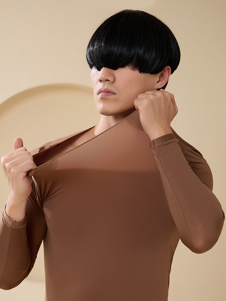 Men's Skin-Friendly Ultra-Thin High-Elastic Anti-Static Thermal Base Layer Tops & Bottoms