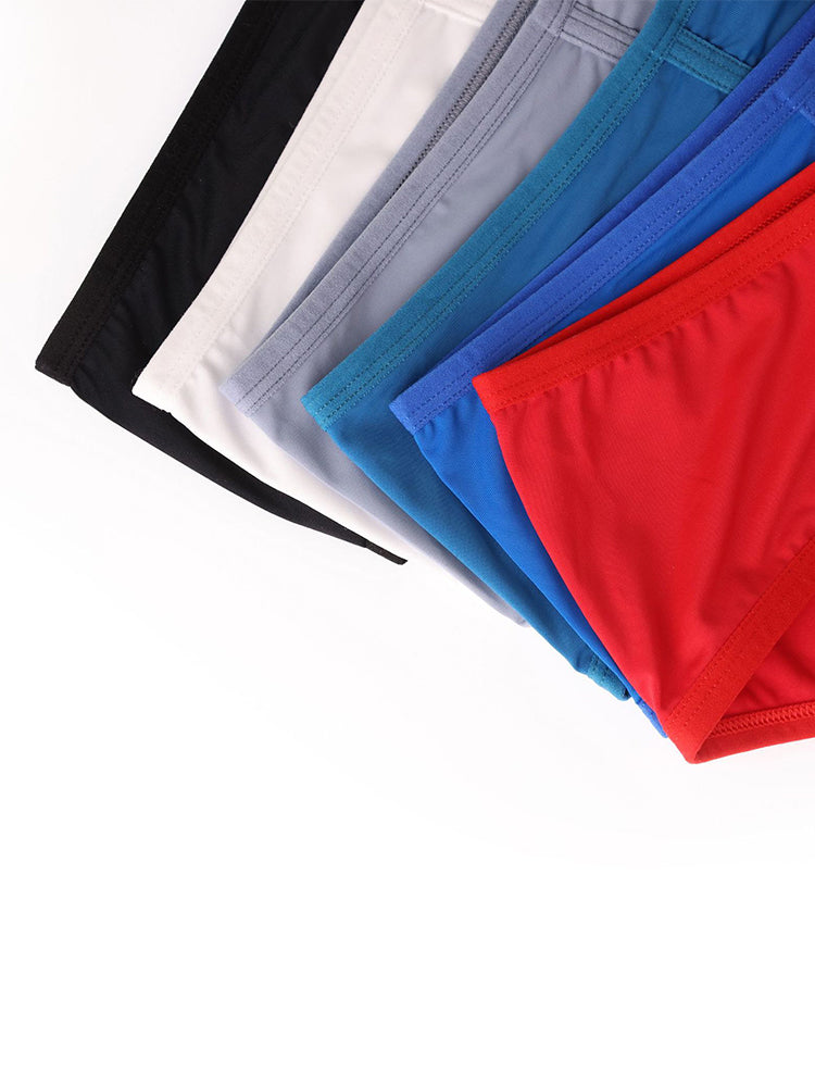 2 Pack Men's 3D Pouch Low-Rise Slim-Fit Trunks