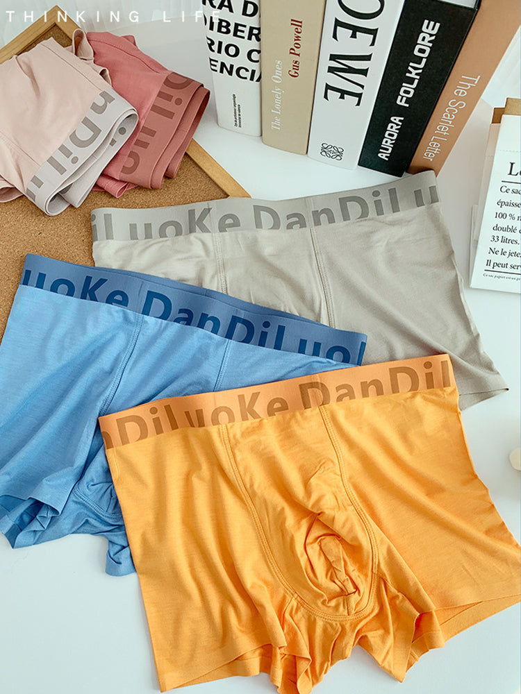 3 Pack Men's Antibacterial Seamless Boxer Briefs