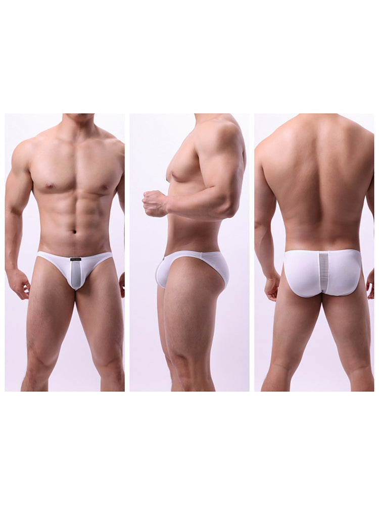 2 Pack Men's Solid Sexy Low-Rise Briefs