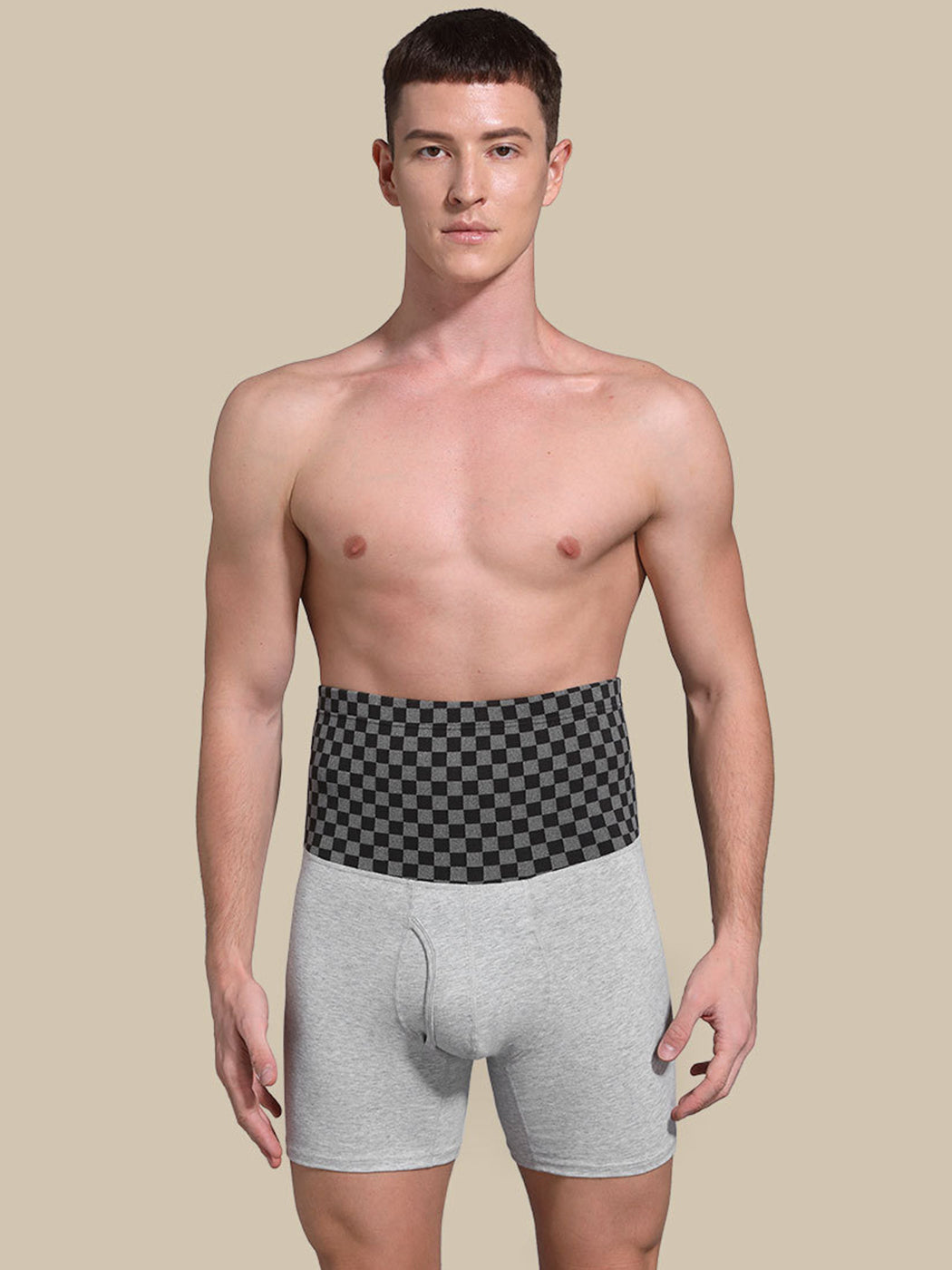 Men's Tummy Control Boxer Briefs With Functional Fly