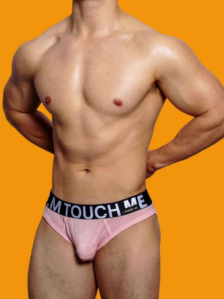 2 Pack Men's Low Waist Mesh Nylon Breathable Jockstrap